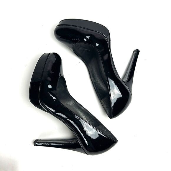 Stuart Weitzman Black Patent Leather High Heels Platform Pumps US 7 - Picture 9 of 15